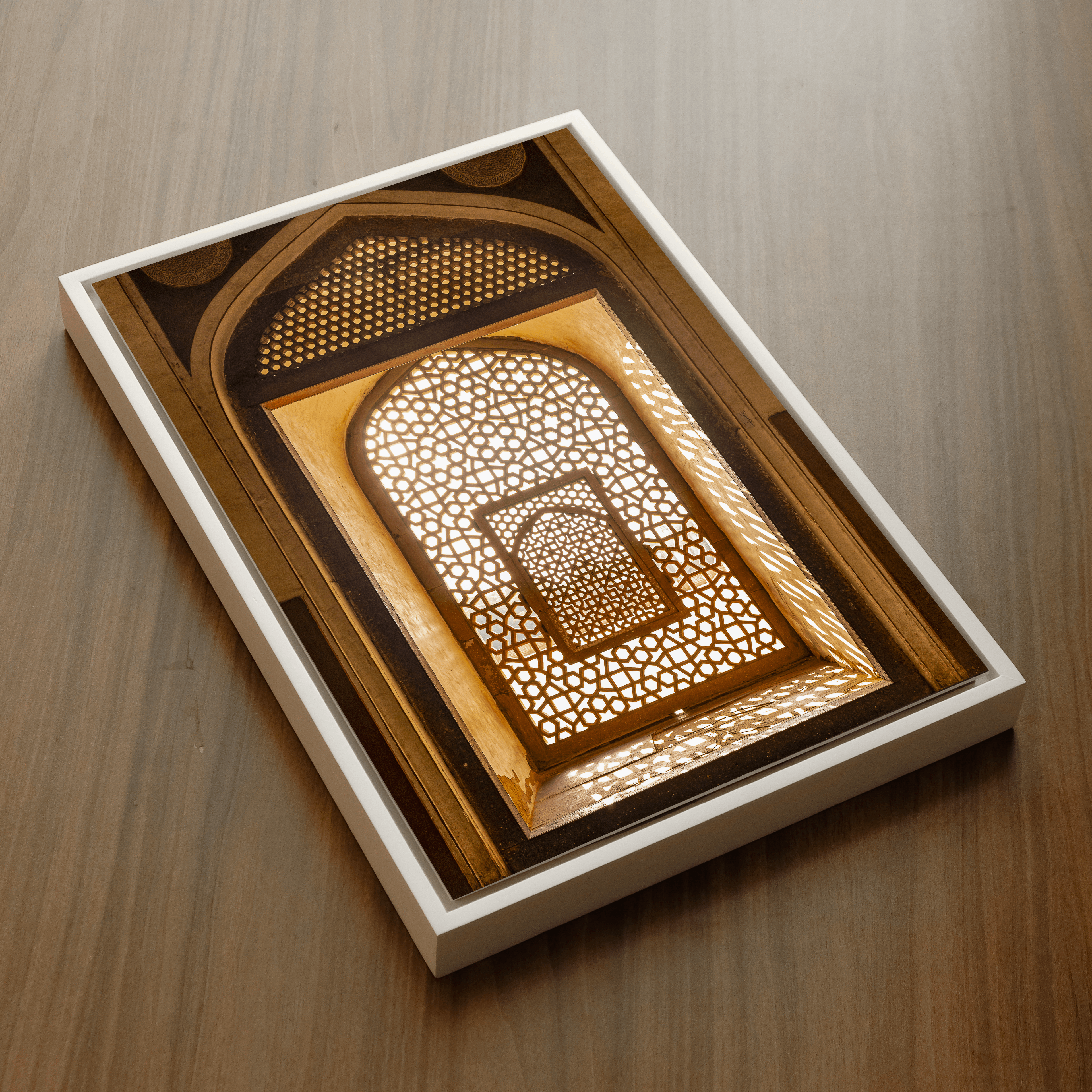 Humayun's Tomb – Jaali in Golden Light | Mughal Arch & Stone Lattice Fine Art Wall Photography Print