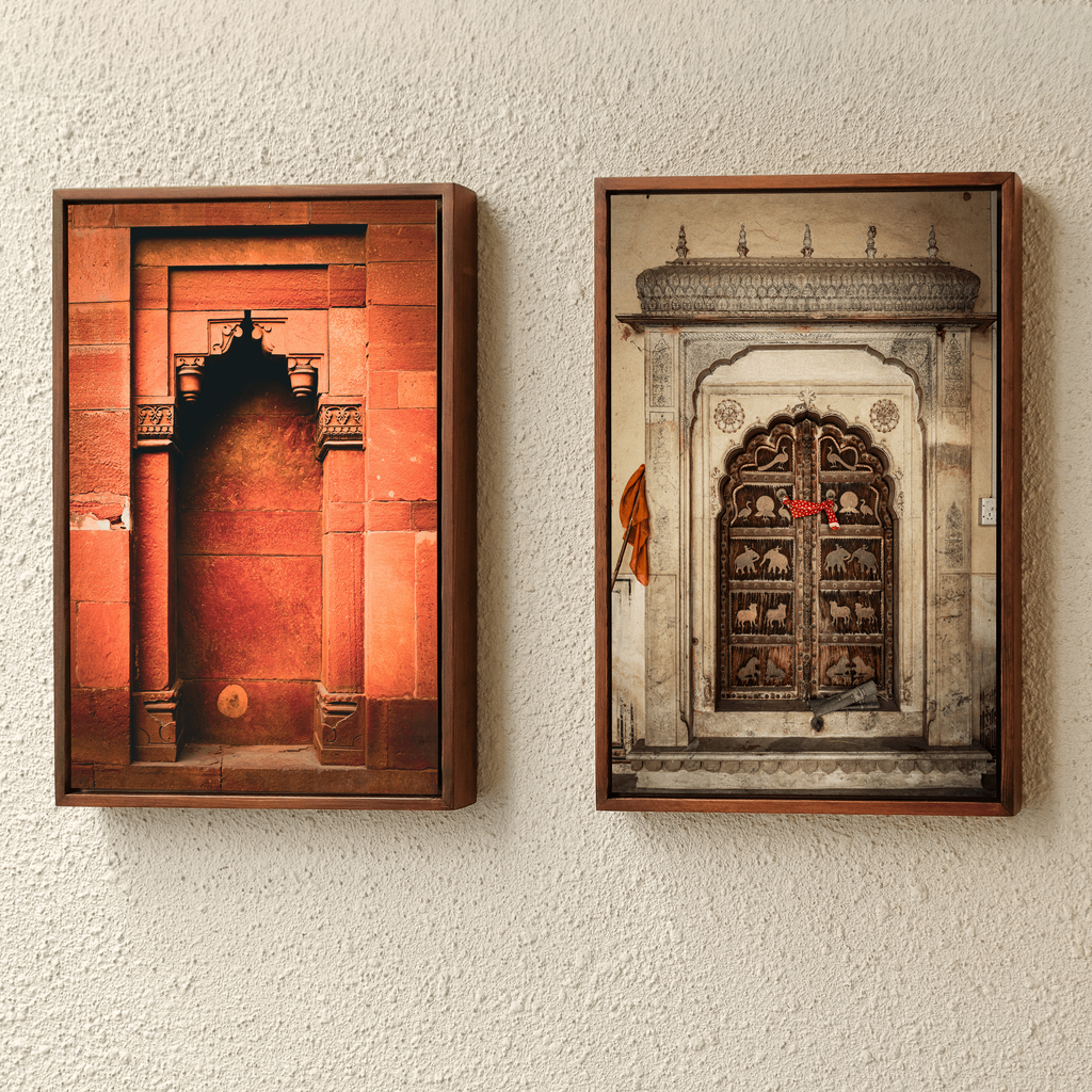 Purana Qila Delhi – Receding Arches & Warm Stone | Architectural Depth Fine Art Wall Photography Print