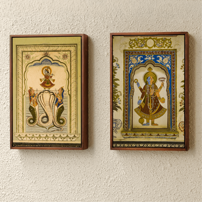 Ardhnareshwar Fresco – Poddar Haveli, Shekhawati | Ancient Rajasthan Fine Art Wall Photography Print