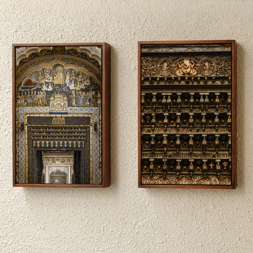 Shekhawati Haveli Fresco Door – Rajasthan | Architecture & Painting United Fine Art Wall Photography Print