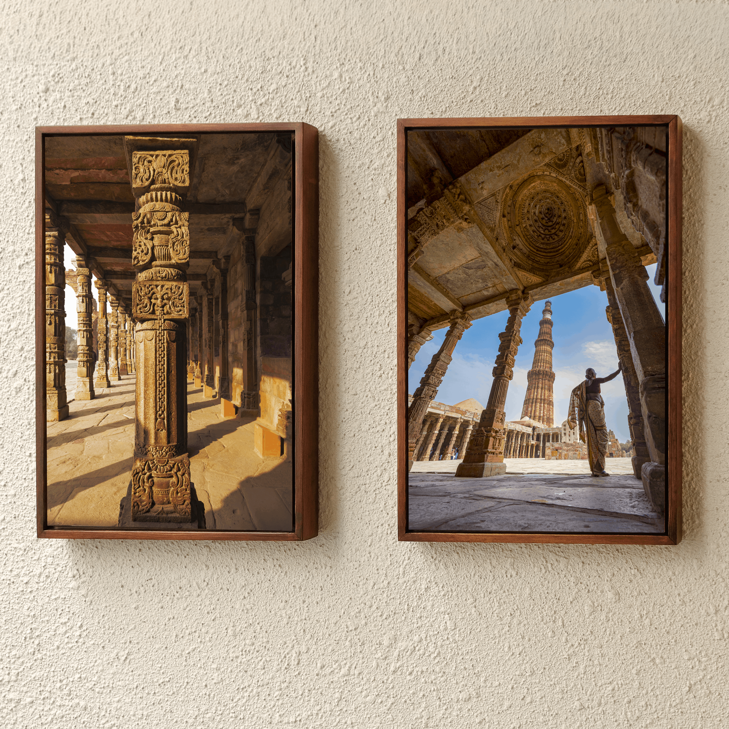 Qutub Complex – Pillars in Morning Light | Stone, Sun & the Story of Indian Heritage | Fine Art Wall Photography Print