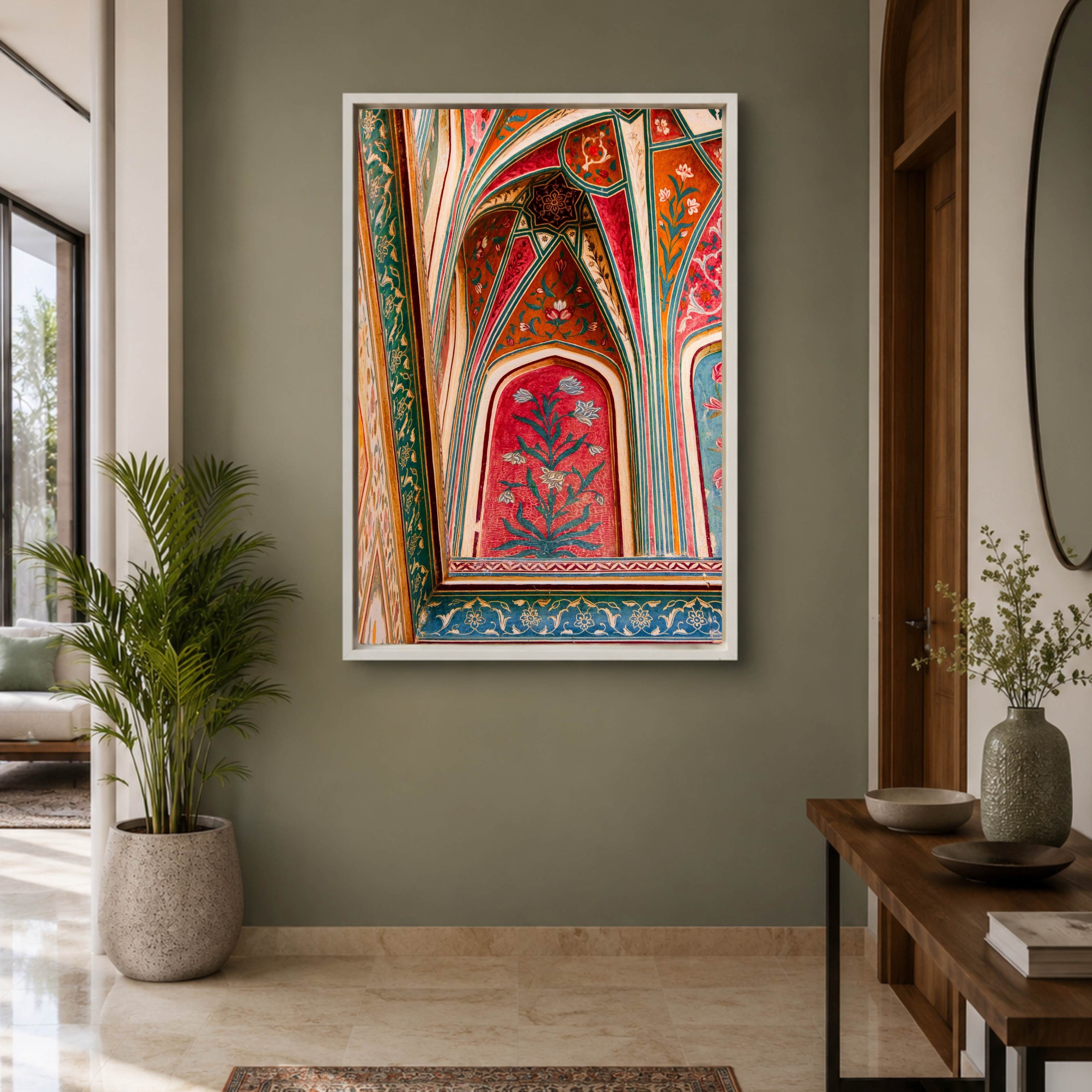 Ganesh Pol Frescos – Amer Fort Jaipur | Colourful Patterns & Rajput Splendour Fine Art Wall Photography Print