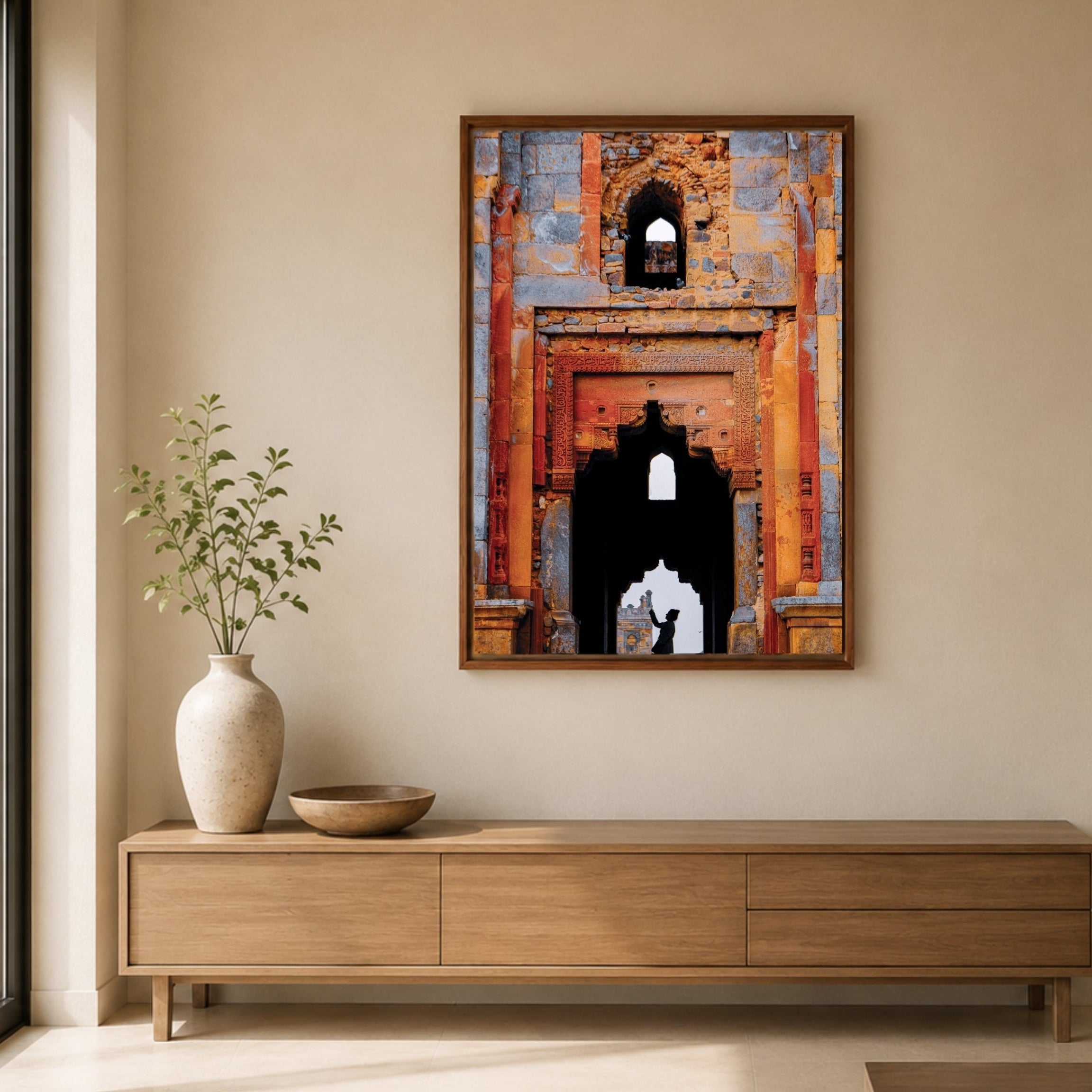 Lodhi Tomb – Winter Evening Light & Silhouette | Frame Within a Frame | Indian Heritage Fine Art Wall Photography Print