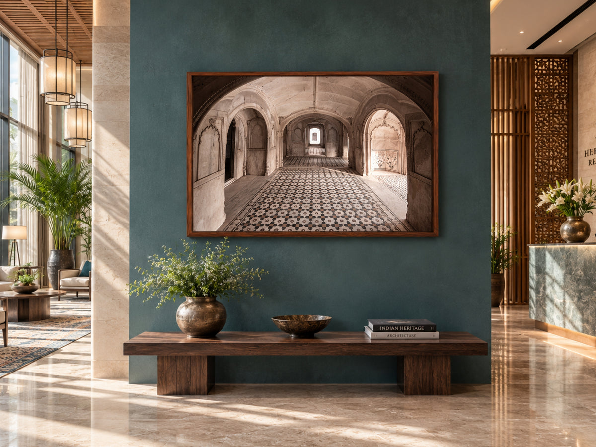 Deeg Palace, Rajasthan – Symmetry & Stillness Inside the Palace | Fine Art Wall Photography Print