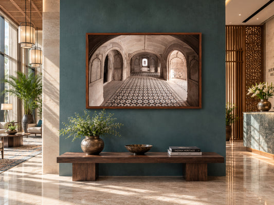 Deeg Palace, Rajasthan – Symmetry & Stillness Inside the Palace | Fine Art Wall Photography Print