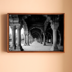 Red Fort Delhi – Diwan-i-Aam Arches & Columns in Black & White | Fine Art Wall Photography Print