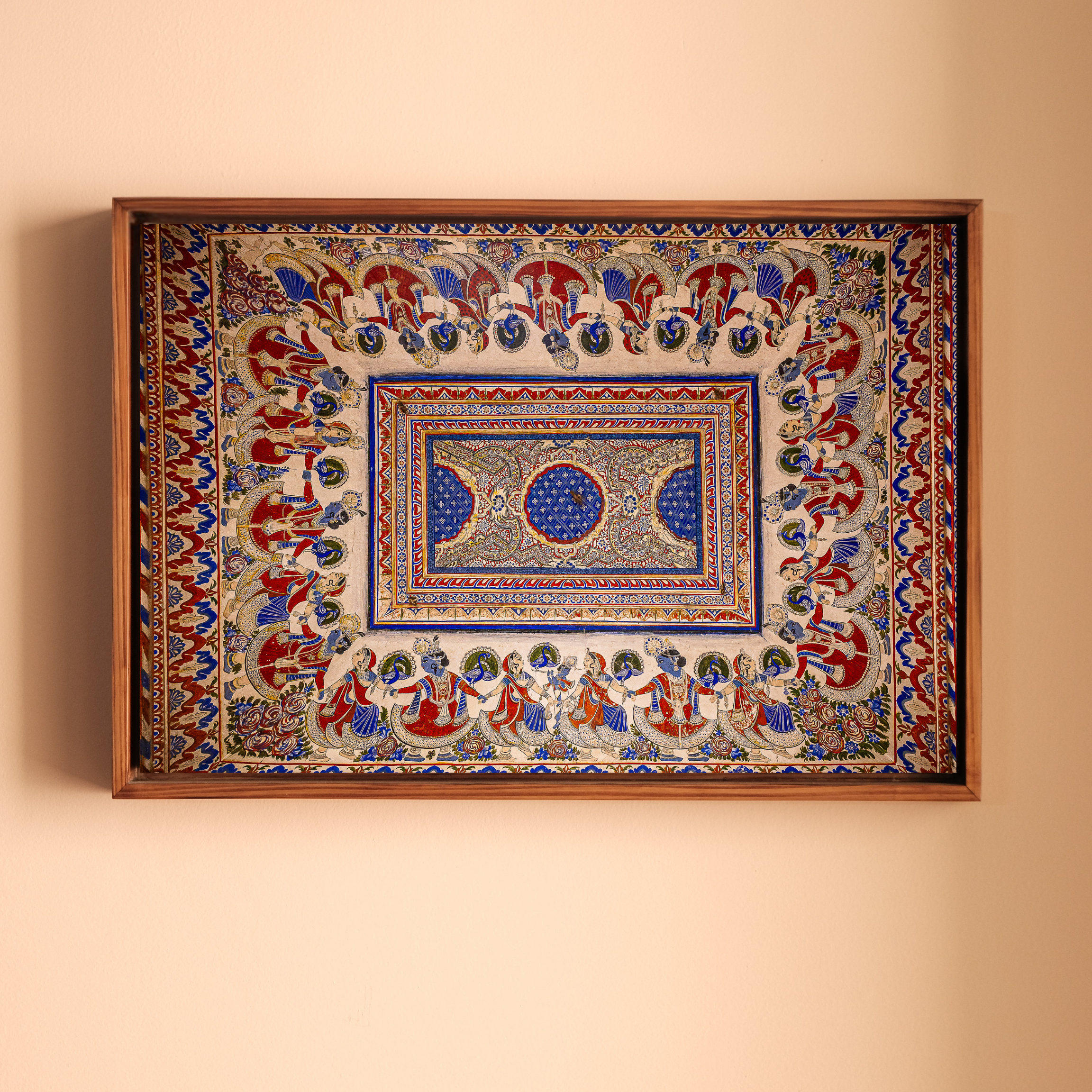 Krishna Raas Leela – Shekhawati Fresco Ceiling Art from Mandawa Havelis | Fine Art Wall Photography Print