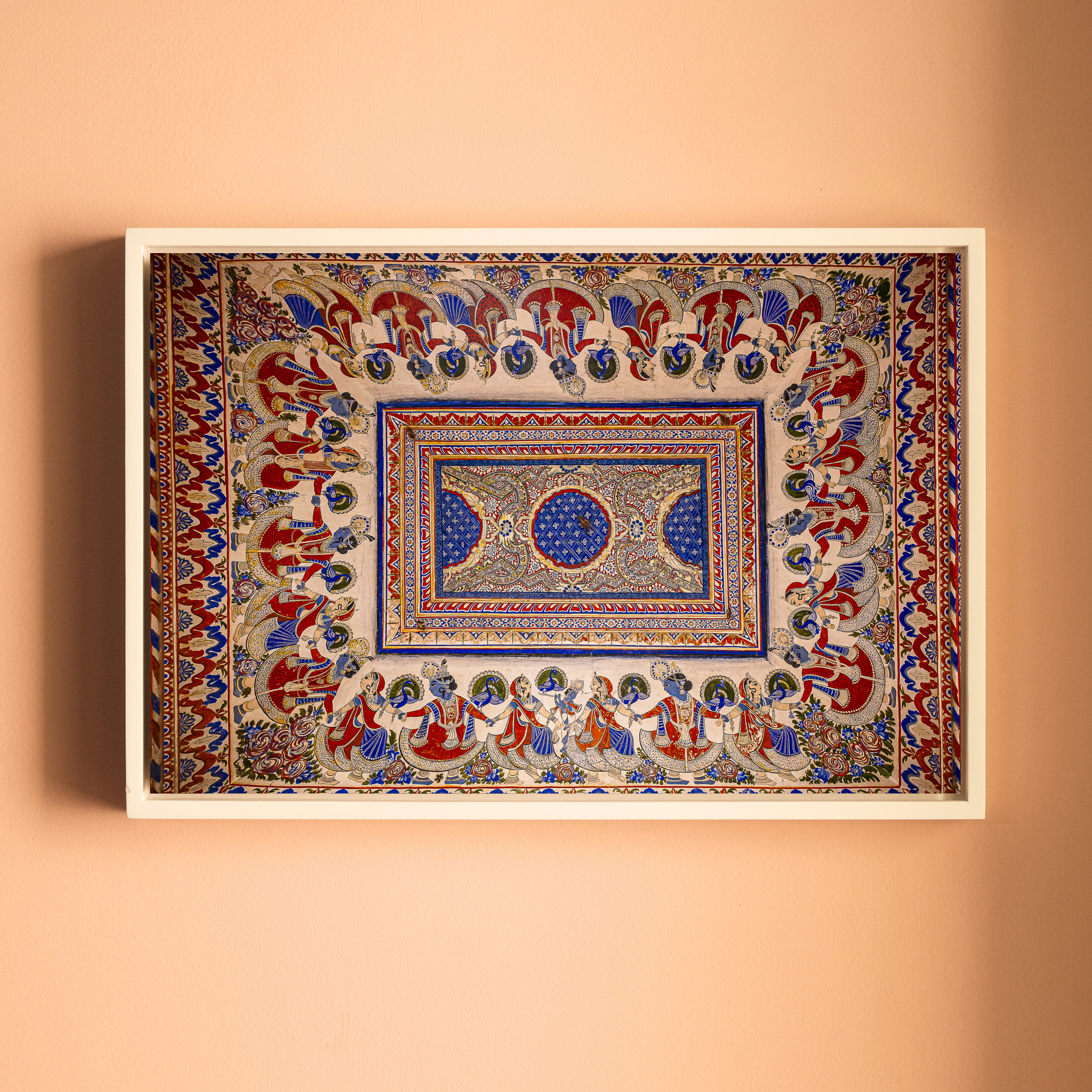 Krishna Raas Leela – Shekhawati Fresco Ceiling Art from Mandawa Havelis | Fine Art Wall Photography Print