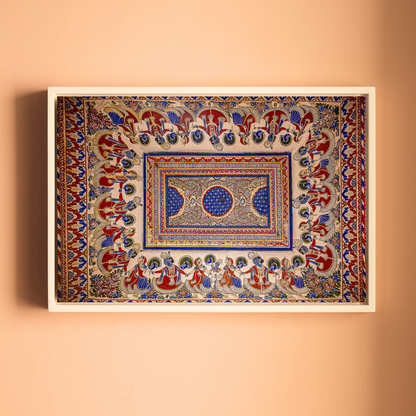 Krishna Raas Leela – Shekhawati Fresco Ceiling Art from Mandawa Havelis | Fine Art Wall Photography Print