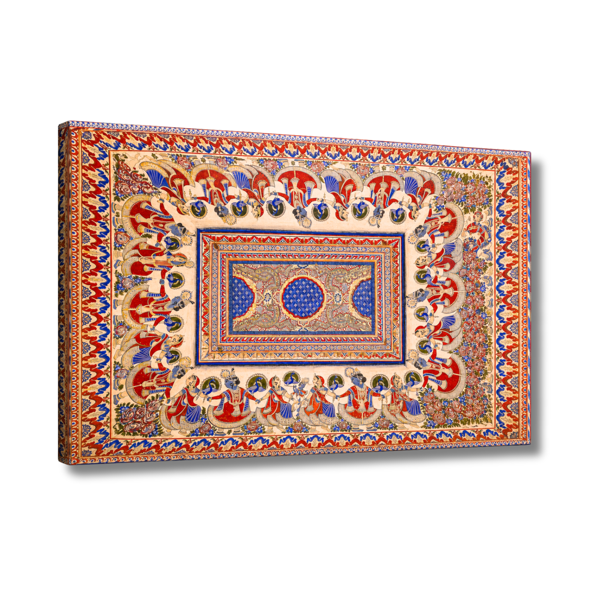 Krishna Raas Leela – Shekhawati Fresco Ceiling Art from Mandawa Havelis | Fine Art Wall Photography Print