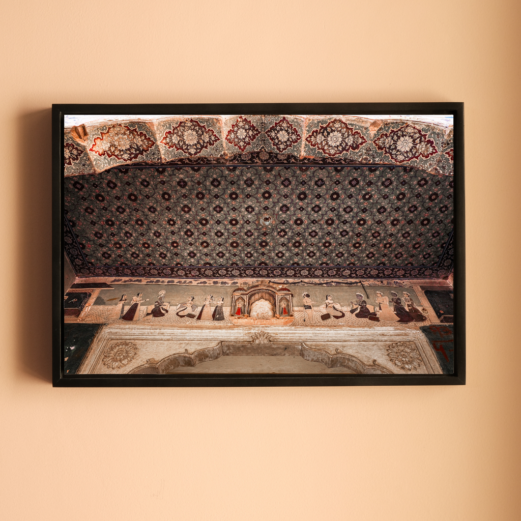 Galtaji Temple – Inner Wall Frescoes of Indian Mythology, Jaipur | Fine Art Wall Photography Print