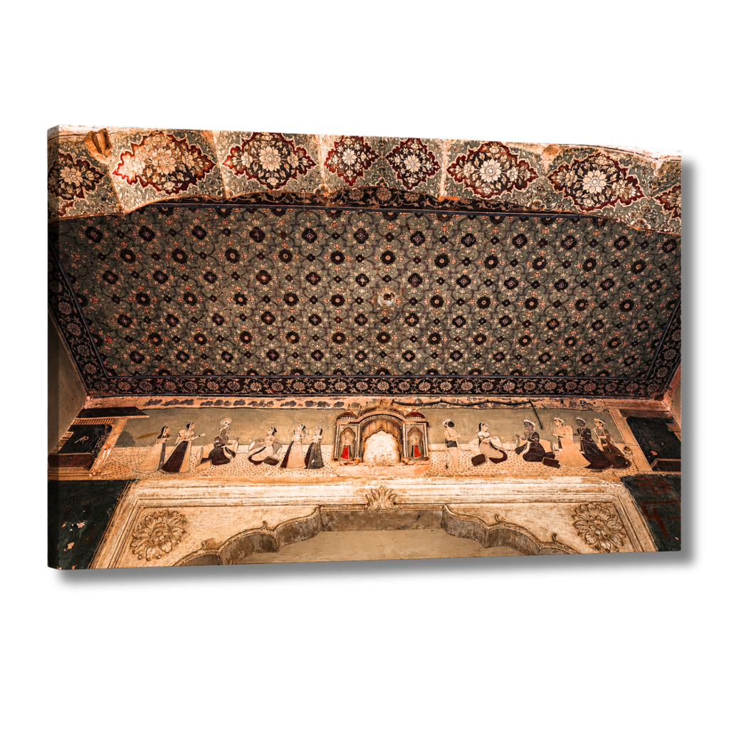 Galtaji Temple – Inner Wall Frescoes of Indian Mythology, Jaipur | Fine Art Wall Photography Print