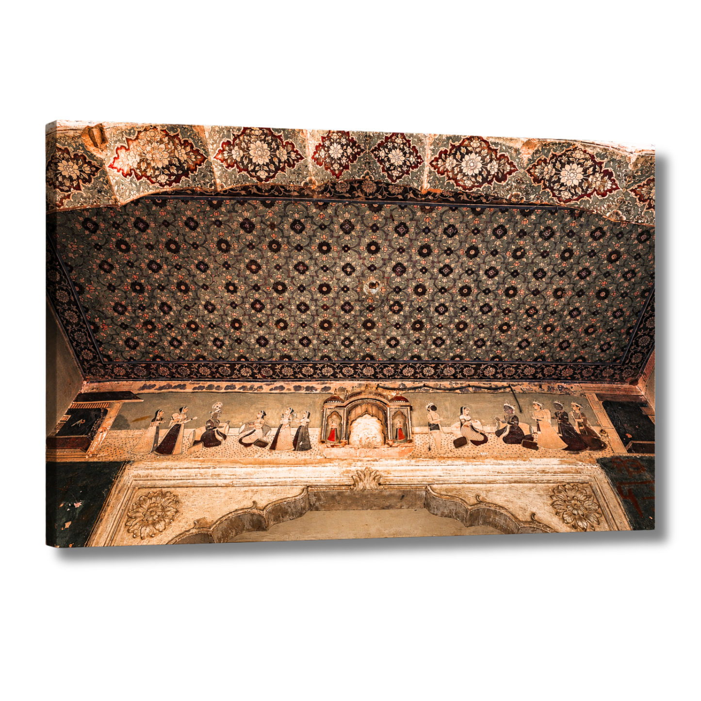 Galtaji Temple – Inner Wall Frescoes of Indian Mythology, Jaipur | Fine Art Wall Photography Print