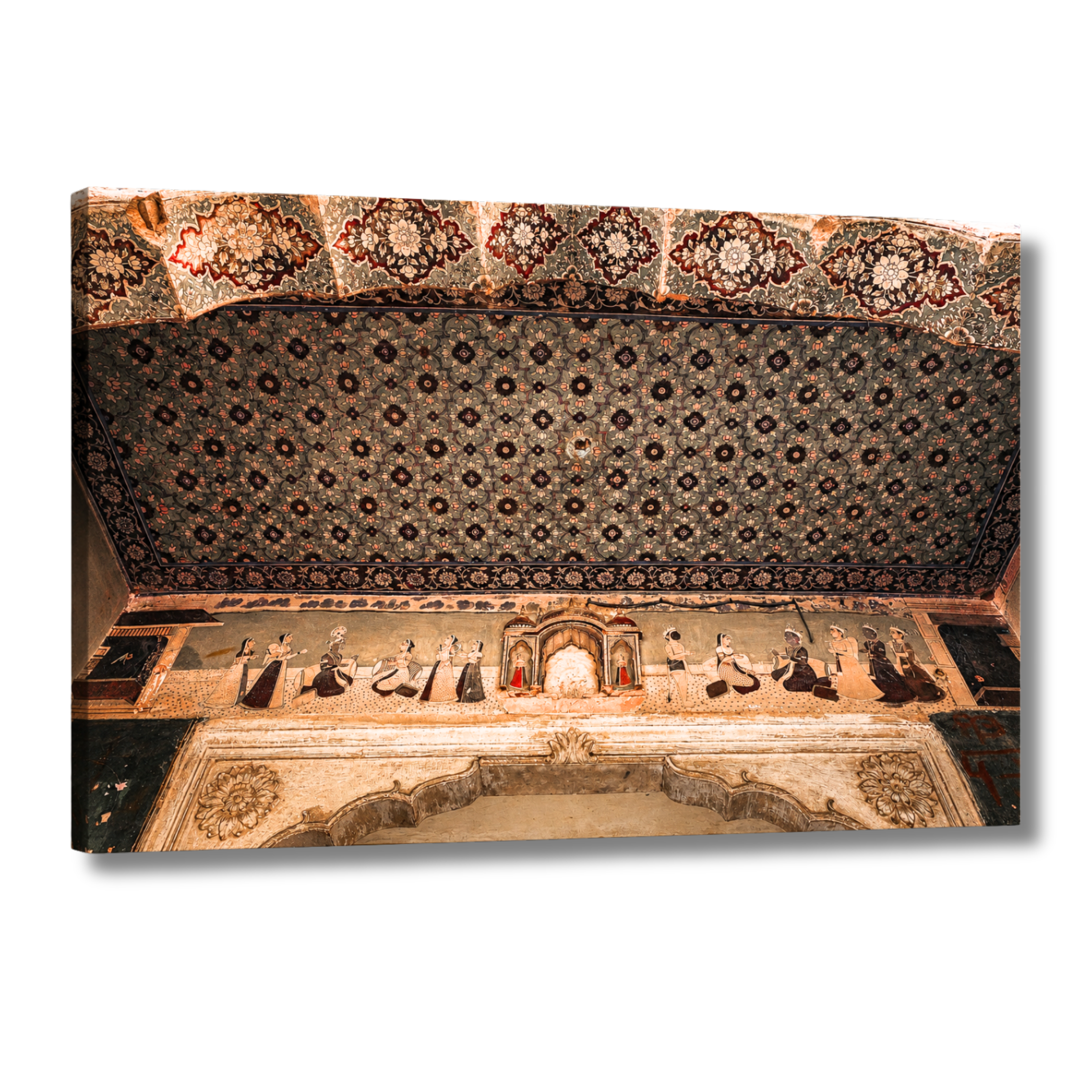 Galtaji Temple – Inner Wall Frescoes of Indian Mythology, Jaipur | Fine Art Wall Photography Print