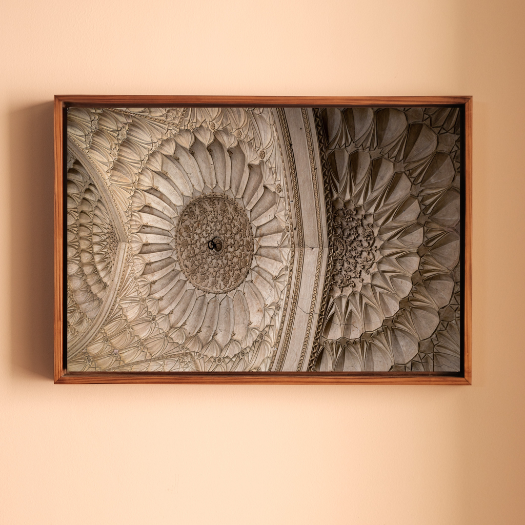 Safdarjung Tomb – Ceiling Chakras, Intricate Mughal Plasterwork | Fine Art Wall Photography Print