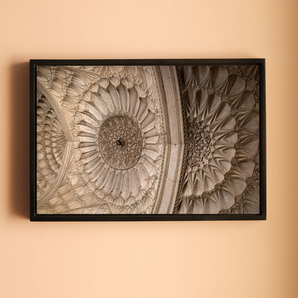 Safdarjung Tomb – Ceiling Chakras, Intricate Mughal Plasterwork | Fine Art Wall Photography Print