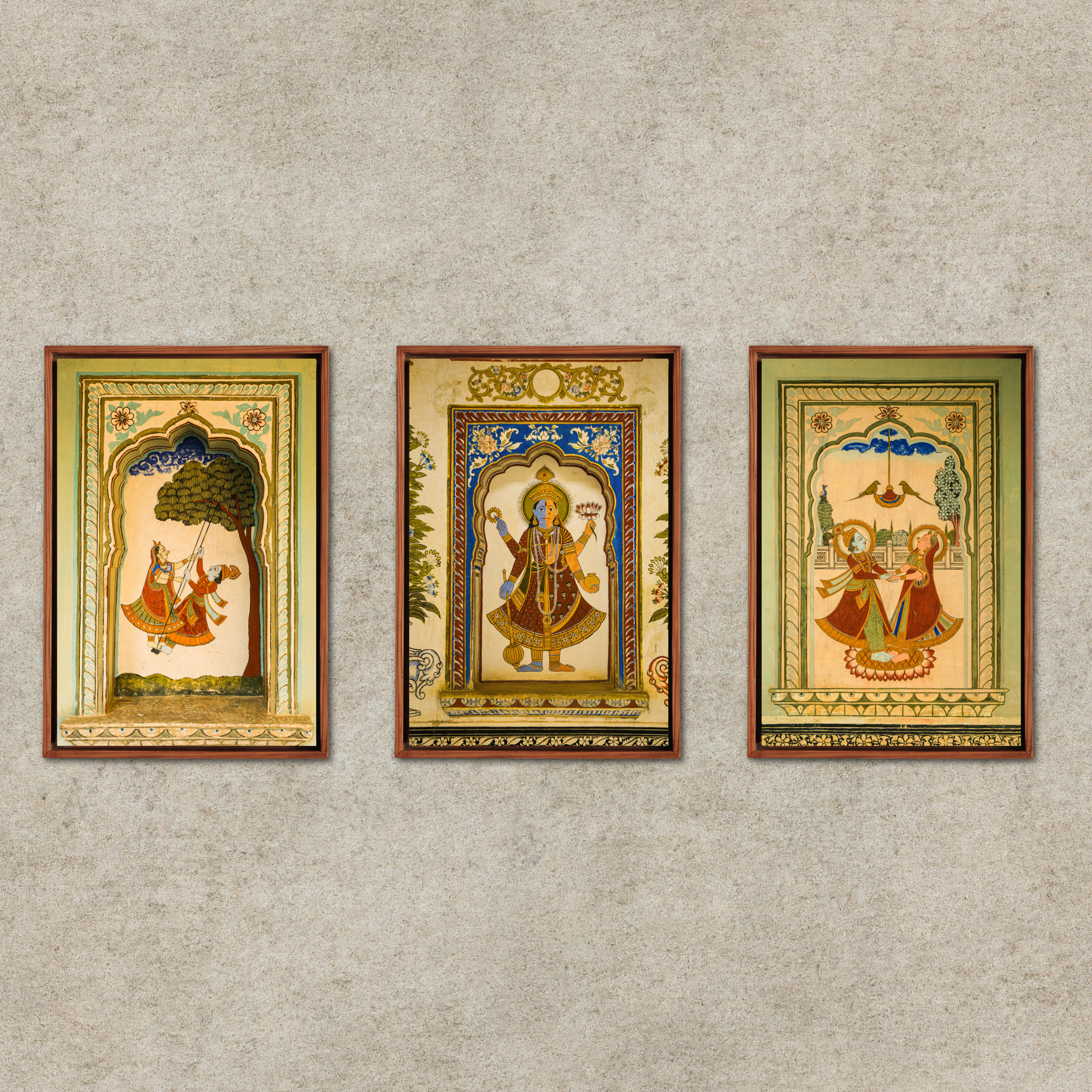 Ardhnareshwar Fresco – Poddar Haveli, Shekhawati | Ancient Rajasthan Fine Art Wall Photography Print
