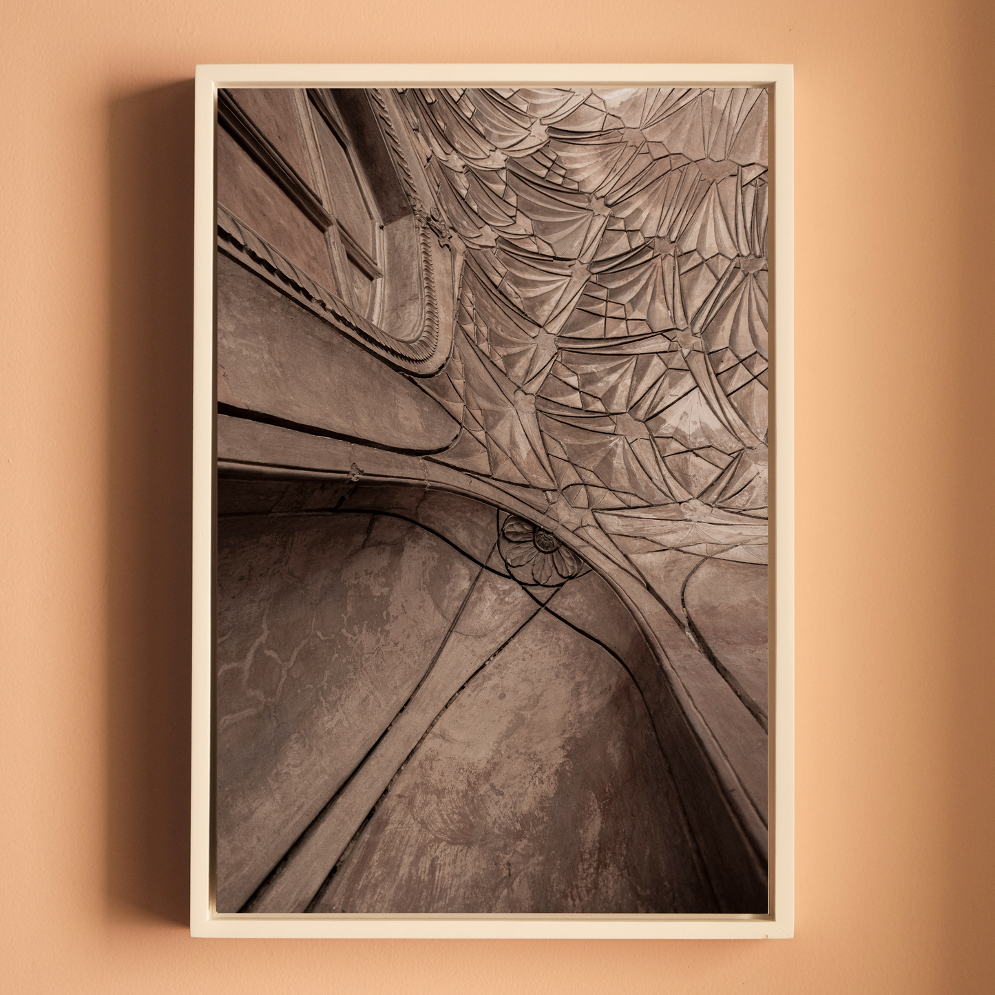 Safdarjung Tomb, Delhi – Vault Relief Triptych | Stucco, Shadow & the Last Flourish of the Mughals | Fine Art Wall Photography Print