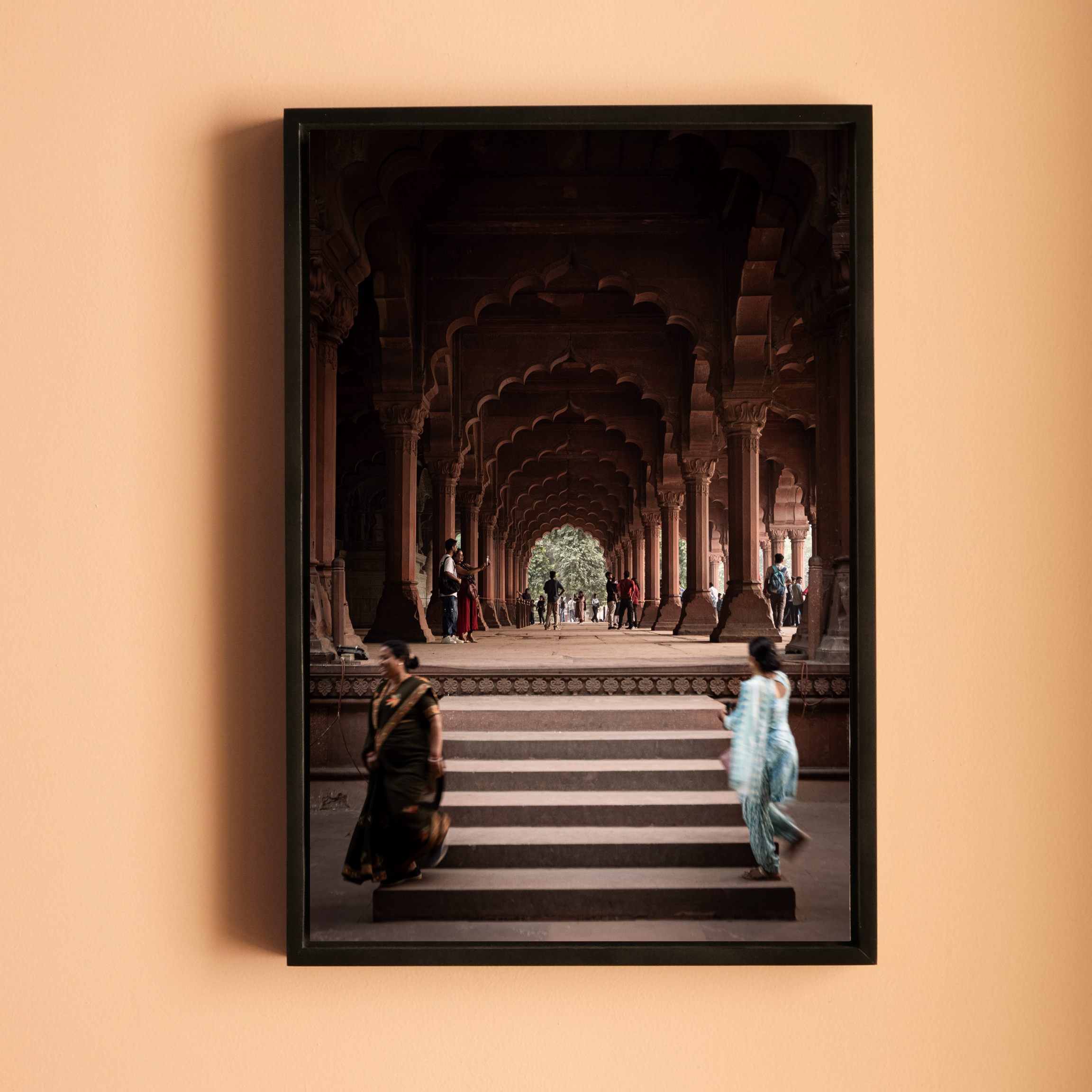 Red Fort Delhi – Footsteps at Diwan-i-Aam | Two Women, One Story Fine Art Wall Photography Print