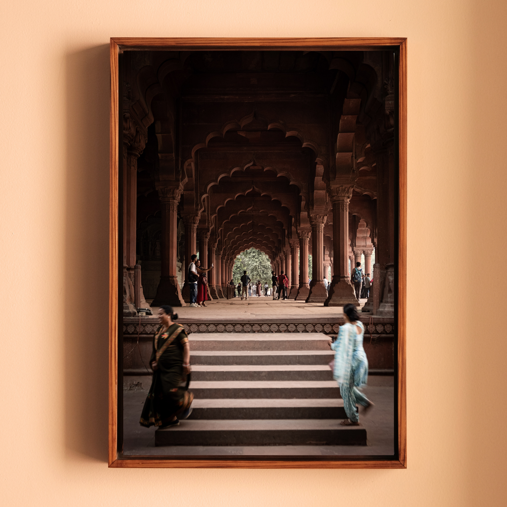 Red Fort Delhi – Footsteps at Diwan-i-Aam | Two Women, One Story Fine Art Wall Photography Print