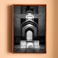 Humayun's Tomb Grave – Shadows, Reflections & Inlays | Black & White Fine Art Print