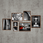 Humayun's Tomb Grave – Shadows, Reflections & Inlays | Black & White Fine Art Print