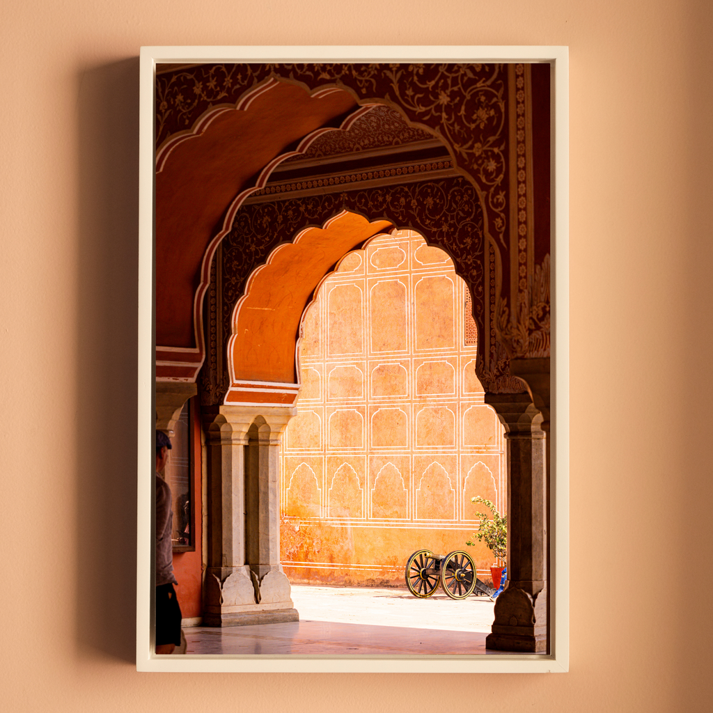 City Palace Jaipur – The Orange Courtyard & the Cannon | Fine Art Wall Photography Print