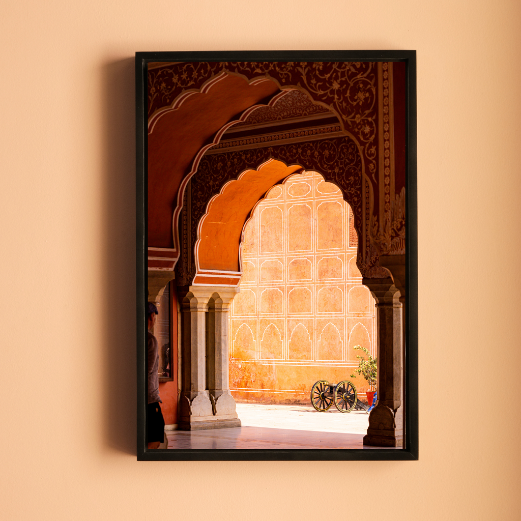 City Palace Jaipur – The Orange Courtyard & the Cannon | Fine Art Wall Photography Print