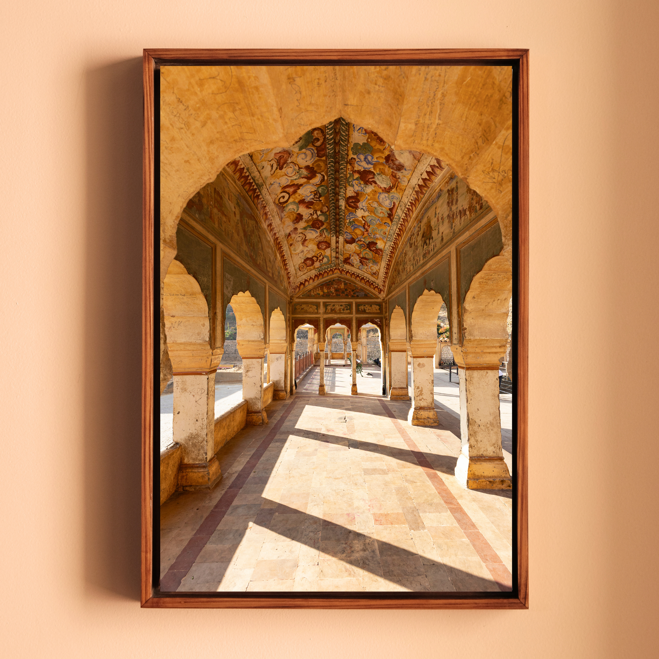 Galta Ji – Morning Light Through the Sacred Arches | Jaipur Fine Art Wall Photography Print