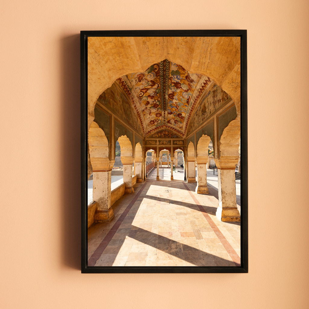 Galta Ji – Morning Light Through the Sacred Arches | Jaipur Fine Art Wall Photography Print