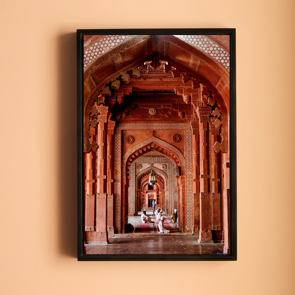 Fatehpur Sikri – The Hallway of Jami Masjid | Layered Arches Fine Art Wall Photography Print