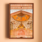 Akbar's Tomb, Sikandra – Grand Arches Inside the Gateways | Orange Hues & Stunning Patterns | Fine Art Wall Photography Print