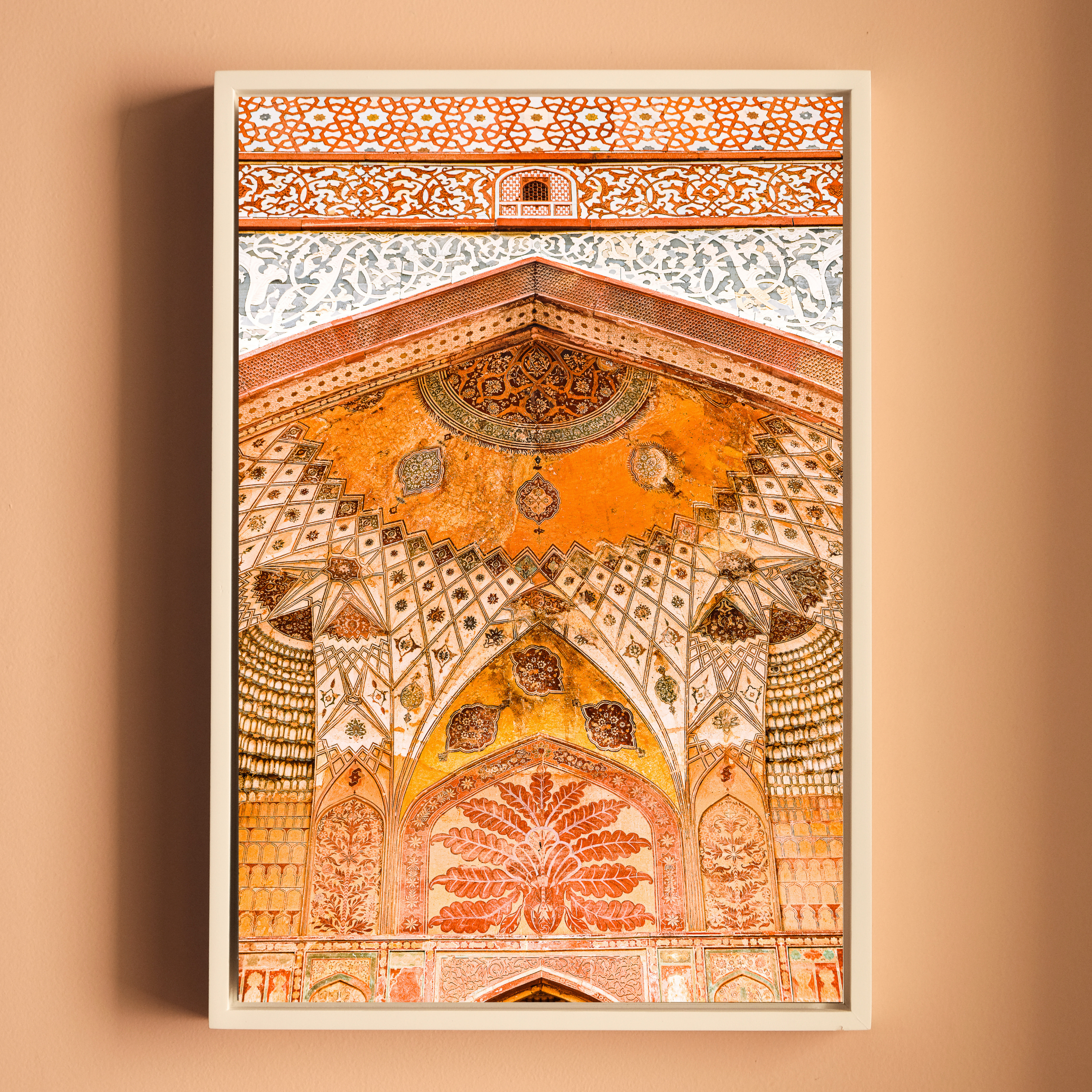 Akbar's Tomb, Sikandra – Grand Arches Inside the Gateways | Orange Hues & Stunning Patterns | Fine Art Wall Photography Print