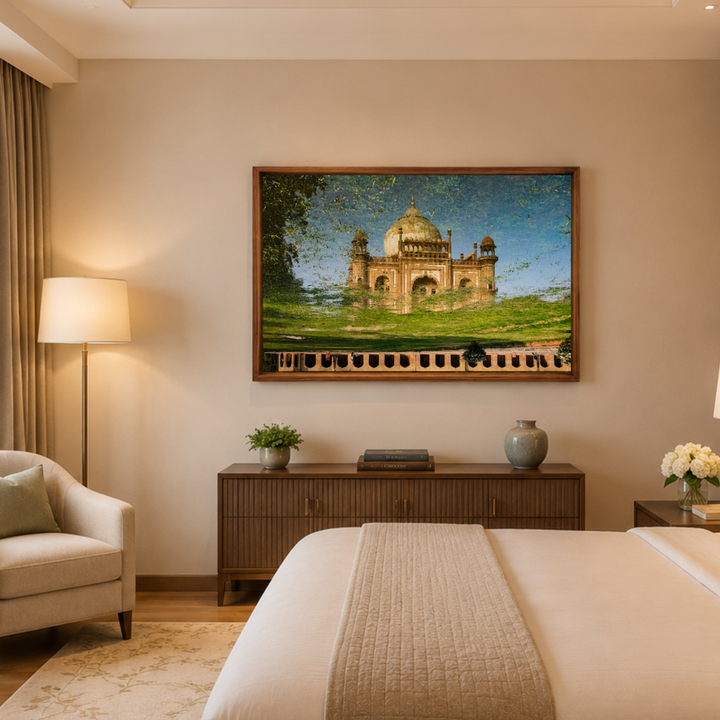 Safdarjung Tomb – Captured in Reflection | Astounding Symmetry & Mughal Grandeur | Fine Art Wall Photography Print