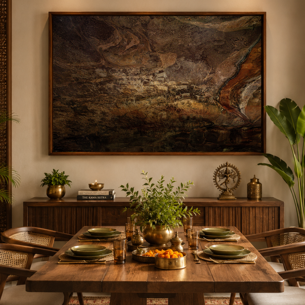 Bhimbetka Cave Paintings, Bhopal – Layers of Prehistoric Art on Ancient Rock | Fine Art Wall Photography Print