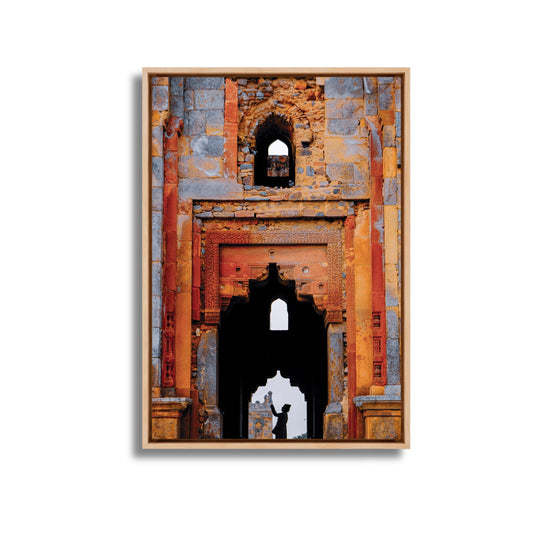 Lodhi Tomb – Winter Evening Light & Silhouette | Frame Within a Frame | Indian Heritage Fine Art Wall Photography Print