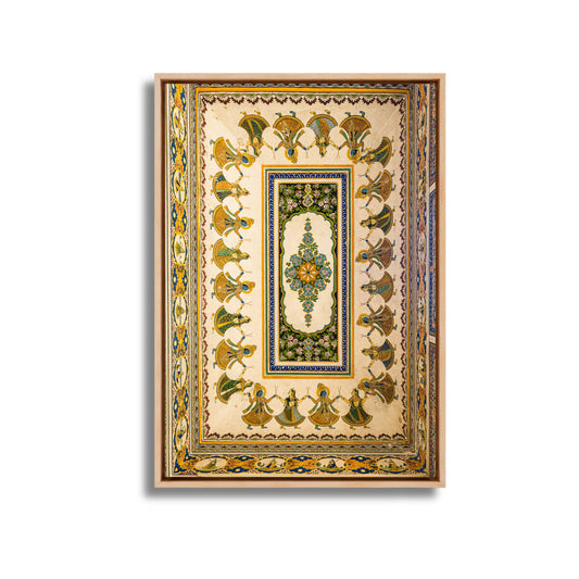 Shekhawati Haveli Ceiling – Ras Leela Painting | Colour, Dance & Divine Joy | Indian Heritage Fine Art Wall Photography Print