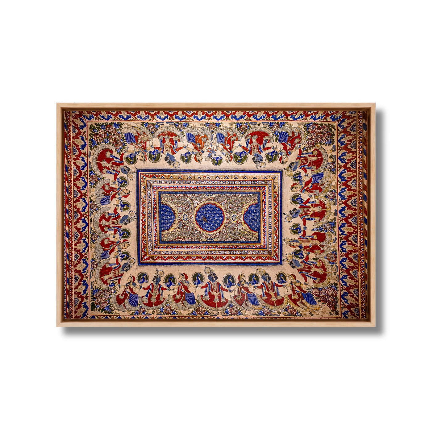 Krishna Raas Leela – Shekhawati Fresco Ceiling Art from Mandawa Havelis | Fine Art Wall Photography Print