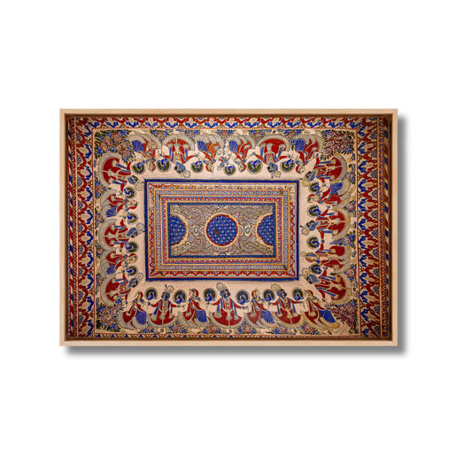 Krishna Raas Leela – Shekhawati Fresco Ceiling Art from Mandawa Havelis | Fine Art Wall Photography Print