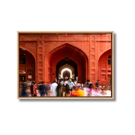 Red Fort Delhi – Bazaar Lanes, Mughal Arches & the Flow of Life | Fine Art Wall Photography Print