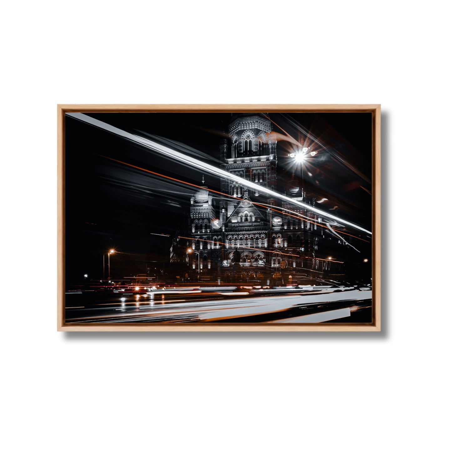 Mumbai Street Photography – BMC Headquarters & Light Trails | Fine Art Wall Photography Print