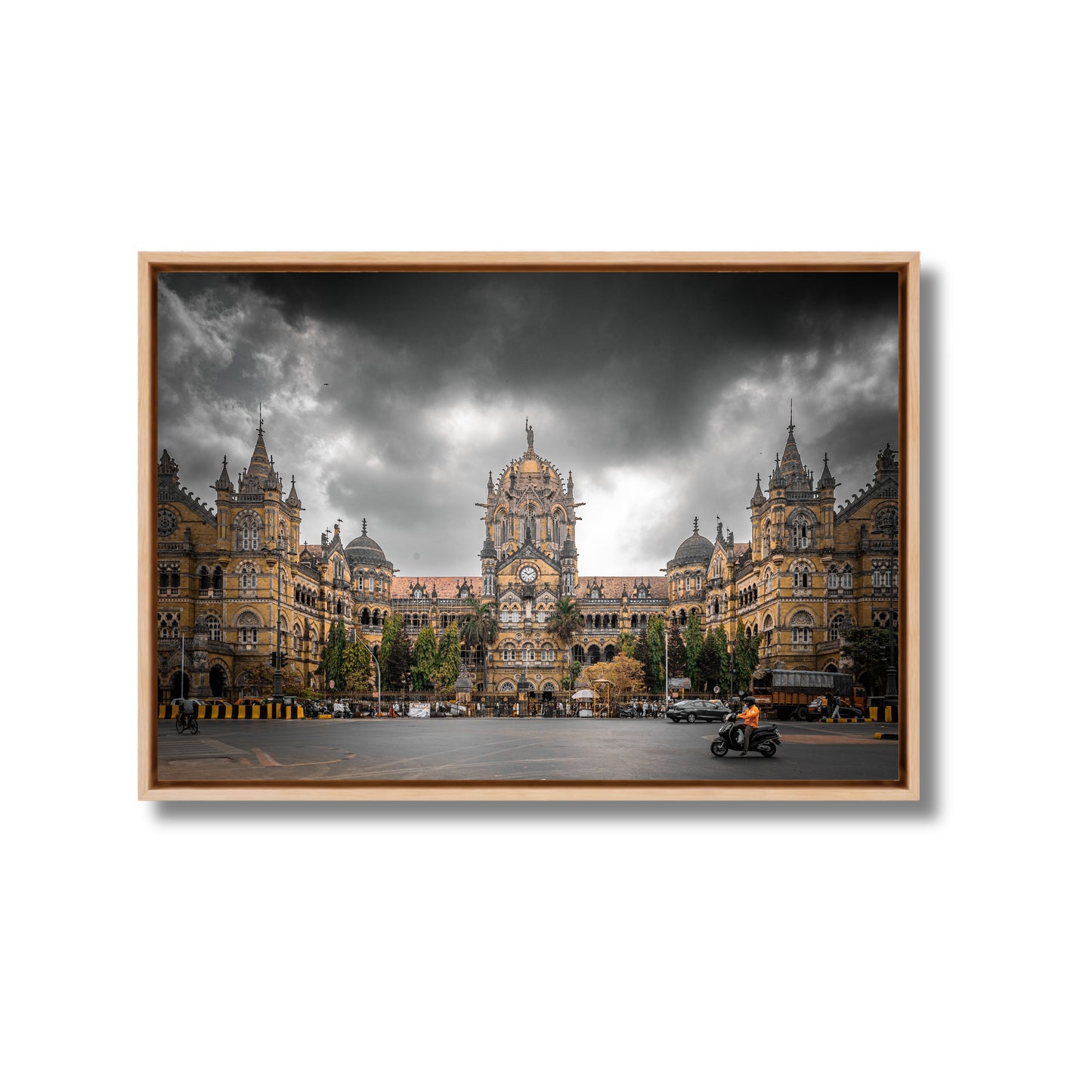 Chhatrapati Shivaji Maharaj Terminus, Mumbai – Overcast Sky, Warm Stone & Dramatic Layering | Fine Art Wall Photography Print