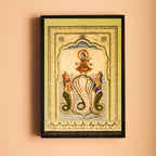 Krishna on the Nagas – Poddar Haveli, Shekhawati | Mythological Fresco Fine Art Wall Photography Print