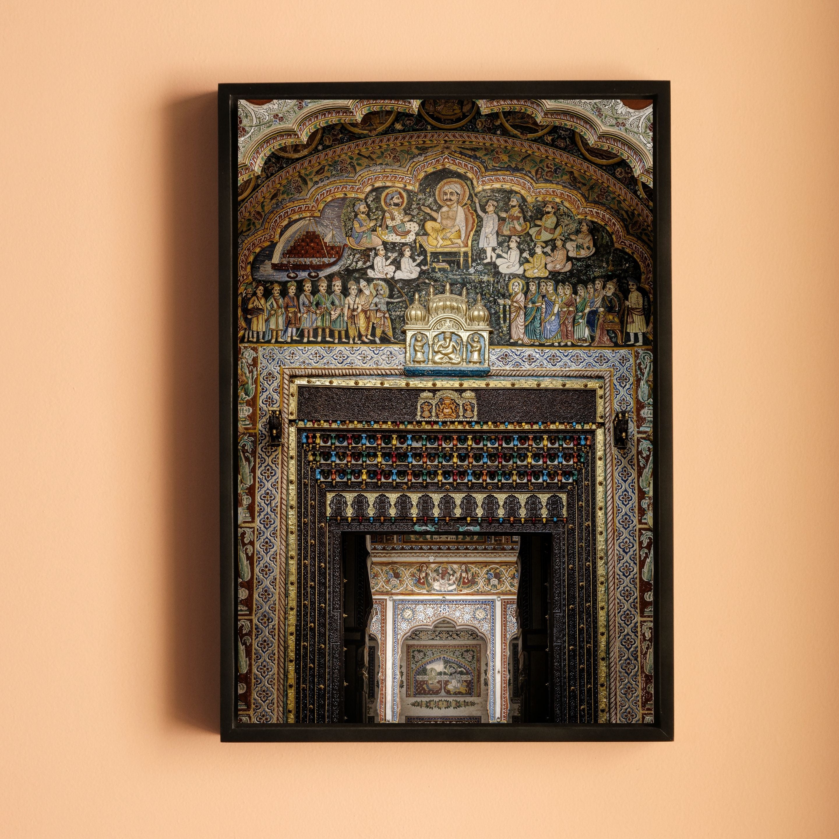 Shekhawati Haveli Fresco Door – Rajasthan | Architecture & Painting United Fine Art Wall Photography Print