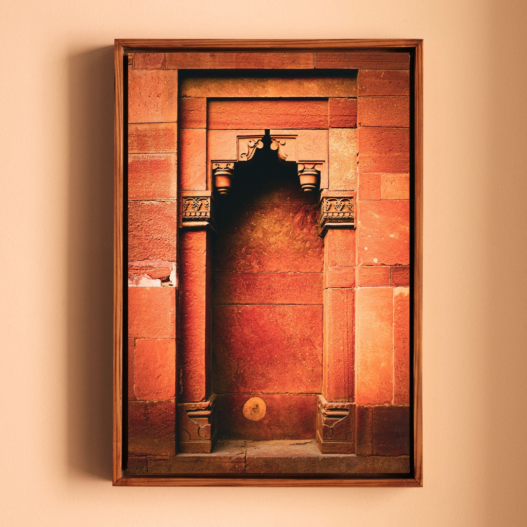 Purana Qila Delhi – Receding Arches & Warm Stone | Architectural Depth Fine Art Wall Photography Print