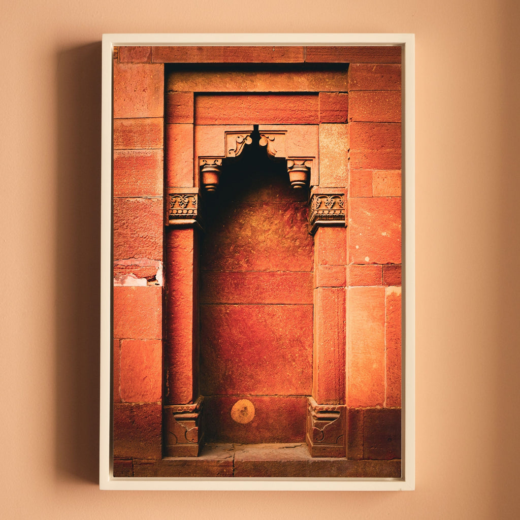 Purana Qila Delhi – Receding Arches & Warm Stone | Architectural Depth Fine Art Wall Photography Print