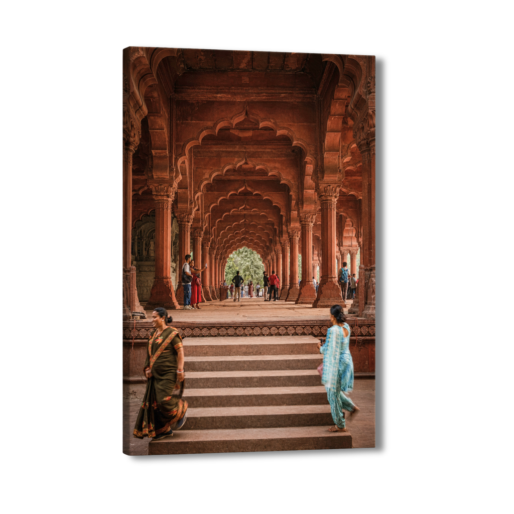 Red Fort Delhi – Footsteps at Diwan-i-Aam | Two Women, One Story Fine Art Wall Photography Print