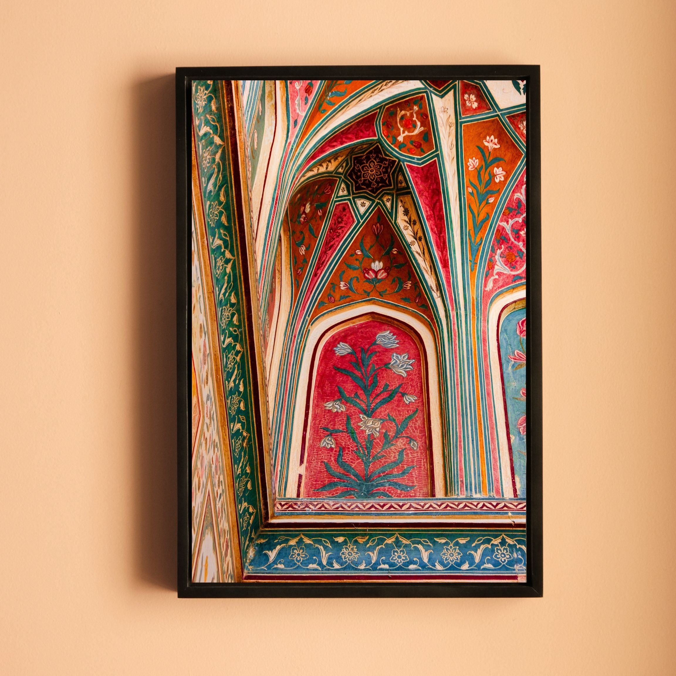 Ganesh Pol Frescos – Amer Fort Jaipur | Colourful Patterns & Rajput Splendour Fine Art Wall Photography Print