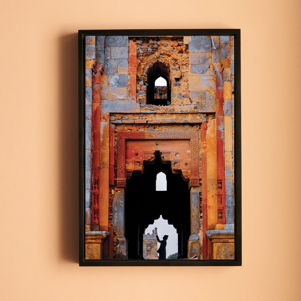 Lodhi Tomb – Winter Evening Light & Silhouette | Frame Within a Frame | Indian Heritage Fine Art Wall Photography Print