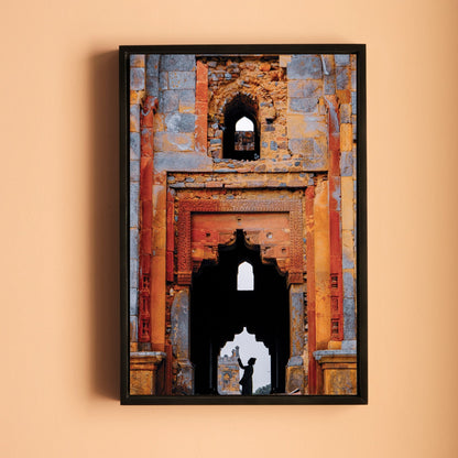Lodhi Tomb – Winter Evening Light & Silhouette | Frame Within a Frame | Indian Heritage Fine Art Wall Photography Print